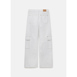 Mint Velvet White Cargo Wide Jeans
